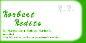 norbert nedits business card